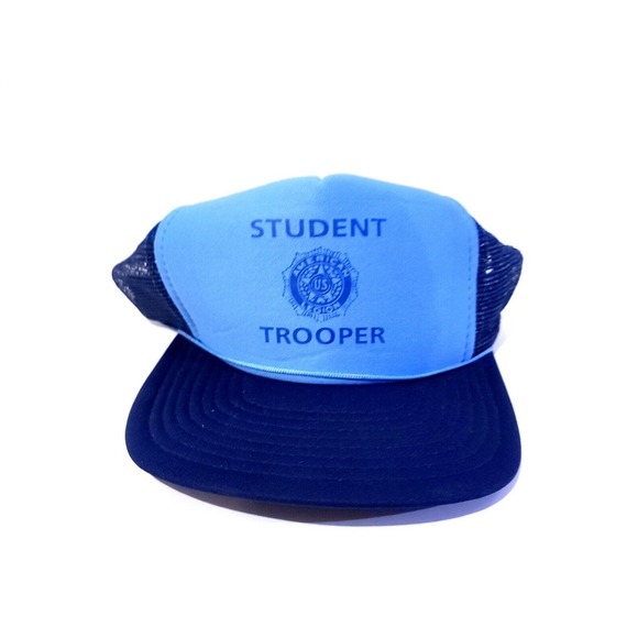 Unknown Other - Vintage American Legion Student Trooper Navy Mesh Snapback Trucker Hat USA NEW
